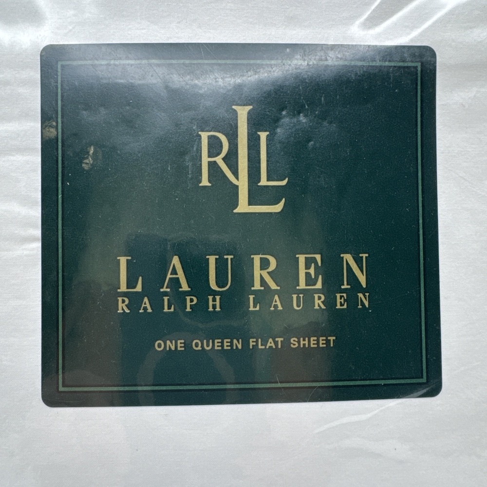 Ralph Lauren QUEEN Flat Sheet BRITTANY Lace White Scallop Embroidered Vtg 90s - Picture 3 of 6
